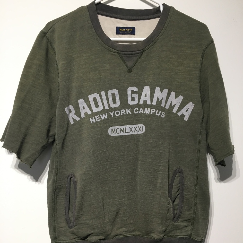 Rare Vintage Zara Youth Pocketed Crewneck Sweater